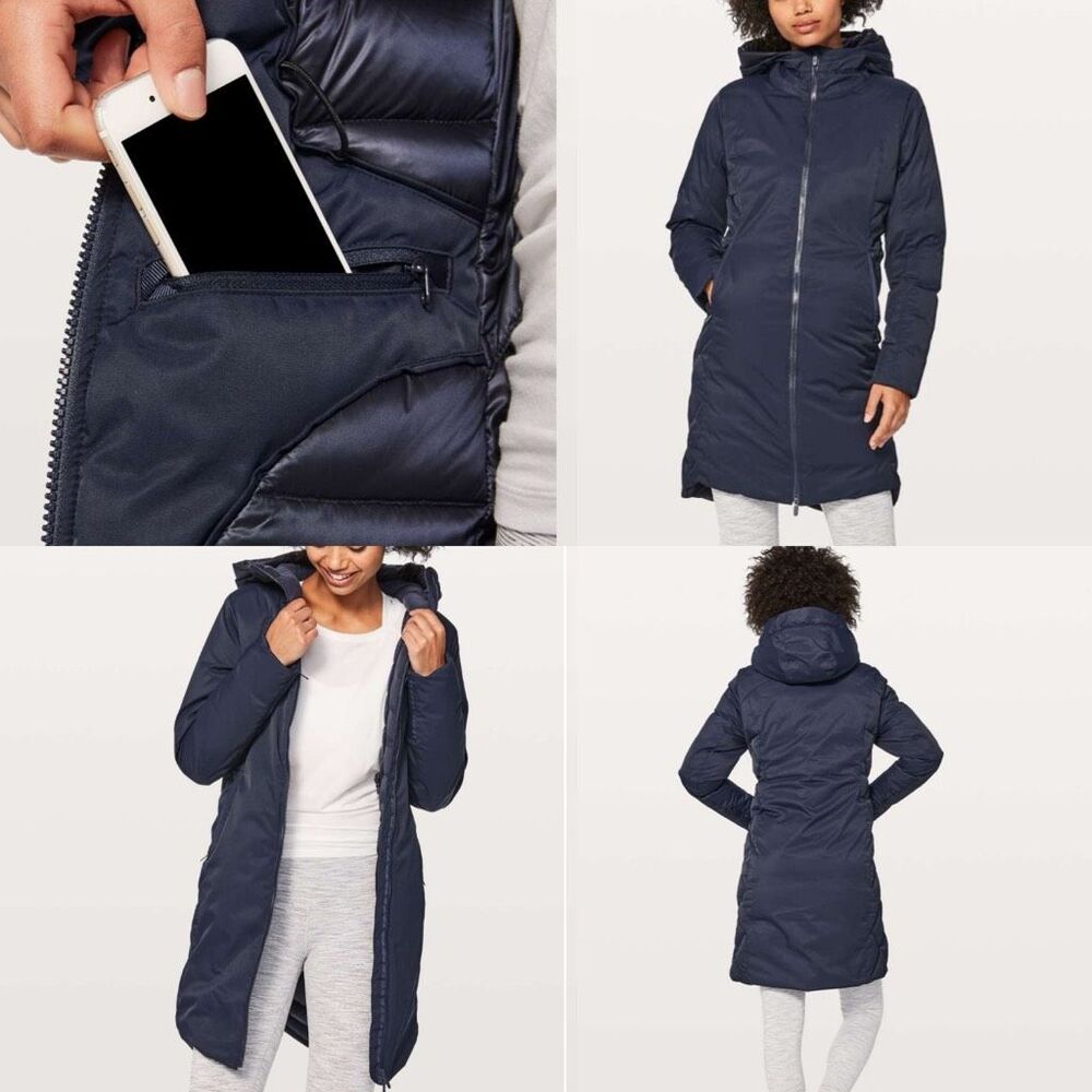 Lululemon Fluff The Cold Parka Navy Inkwell women’s size 6